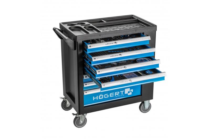 Hoegert 7-zásuvková náradie skriňa s bočnými dverami s príslušenstvom 544 kusov. 1208962010