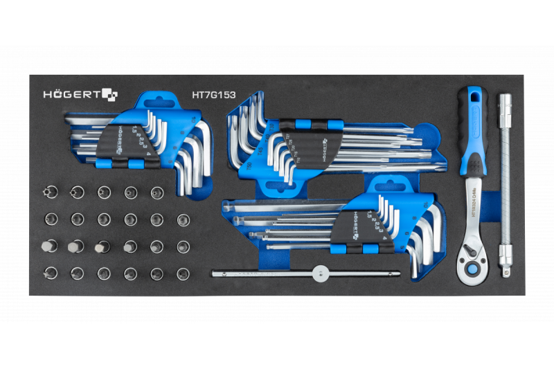 Hoegert 7-zásuvková náradie skriňa s bočnými dverami s príslušenstvom 544 kusov. 1208962010