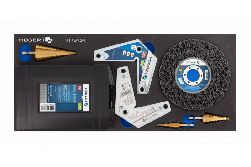 Hoegert 7-zásuvková náradie skriňa s bočnými dverami s príslušenstvom 544 kusov. 1208962010