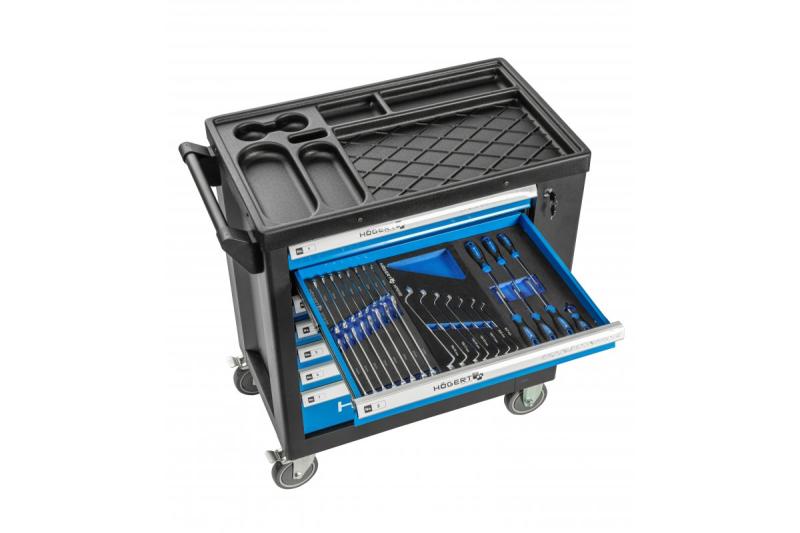 Hoegert 7-zásuvková náradie skriňa s bočnými dverami s príslušenstvom 544 kusov. 1208962010