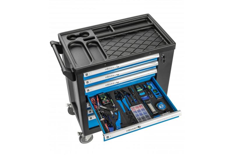 Hoegert 7-zásuvková náradie skriňa s bočnými dverami s príslušenstvom 544 kusov. 1208962010