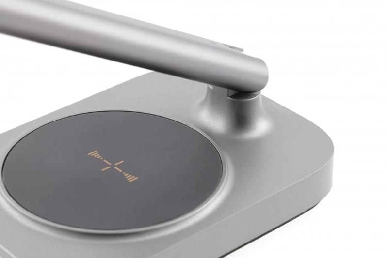 Dekoračná stolová lampa Bressi 8W 450lm AC220-240V 3-CCT Bezdrôtové nabíjanie USB PF>0 5 RA>80 Sivá 1208962480