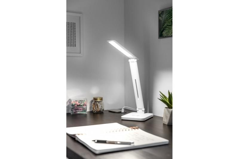 Decor IZUKA LED stolná lampa 6W 400lm AC220-240V 50/60Hz CCT indukčná nabíjačka biela. 1208962496