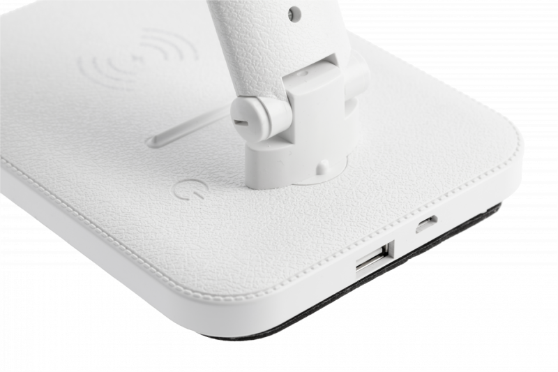 Decor IZUKA LED stolná lampa 6W 400lm AC220-240V 50/60Hz CCT indukčná nabíjačka biela. 1208962496