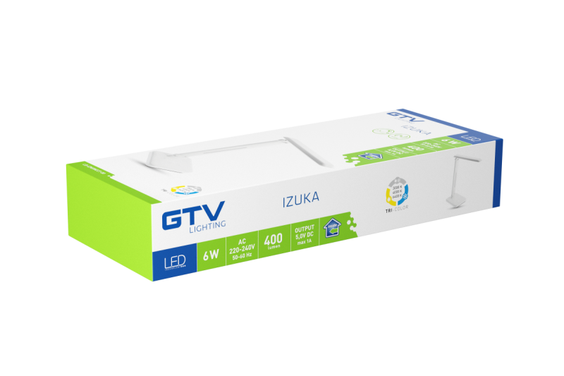 Decor IZUKA LED stolná lampa 6W 400lm AC220-240V 50/60Hz CCT indukčná nabíjačka biela. 1208962496