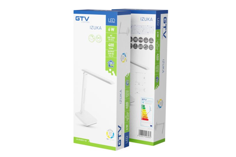 Decor IZUKA LED stolná lampa 6W 400lm AC220-240V 50/60Hz CCT indukčná nabíjačka biela. 1208962496