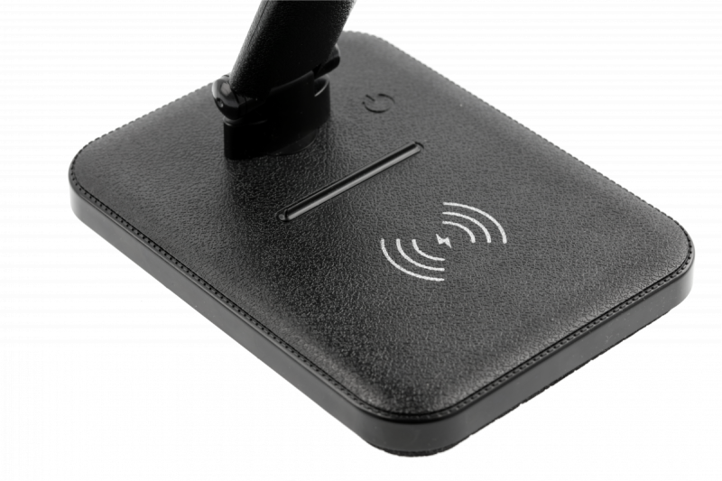 Decor IZUKA LED stolná lampa 6W 400lm AC220-240V 50/60Hz CCT indukčná nabíjačka čierna. 1208962497