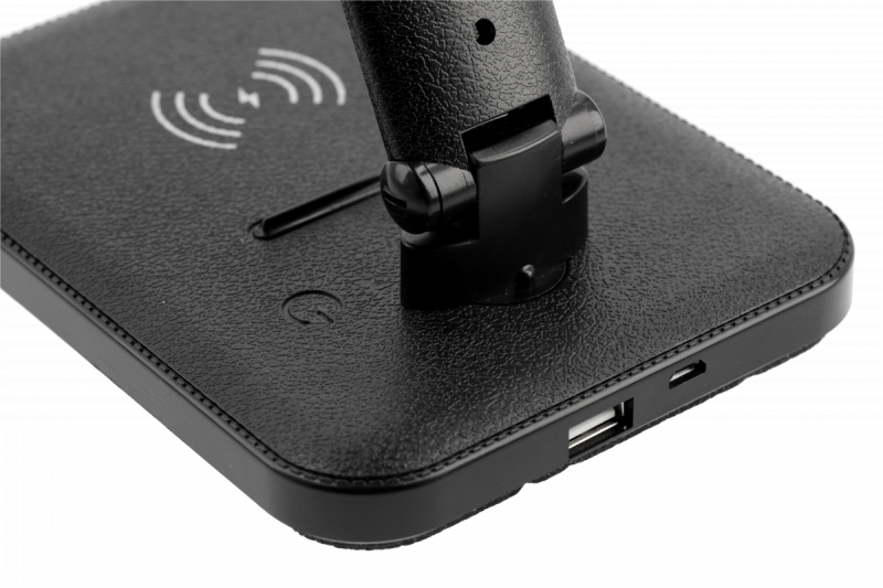 Decor IZUKA LED stolná lampa 6W 400lm AC220-240V 50/60Hz CCT indukčná nabíjačka čierna. 1208962497