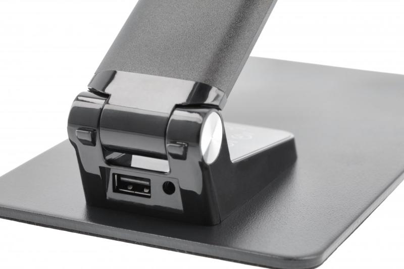 Dekoračná stolná lampa Loneos 12W 700lm AC220-240V 3-CCT 5-stupňové stmievanie RA>80 USB čierna 1208962502