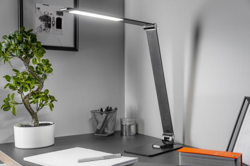 Dekoračná stolná lampa Loneos 12W 700lm AC220-240V 3-CCT 5-stupňové stmievanie RA>80 USB čierna 1208962502