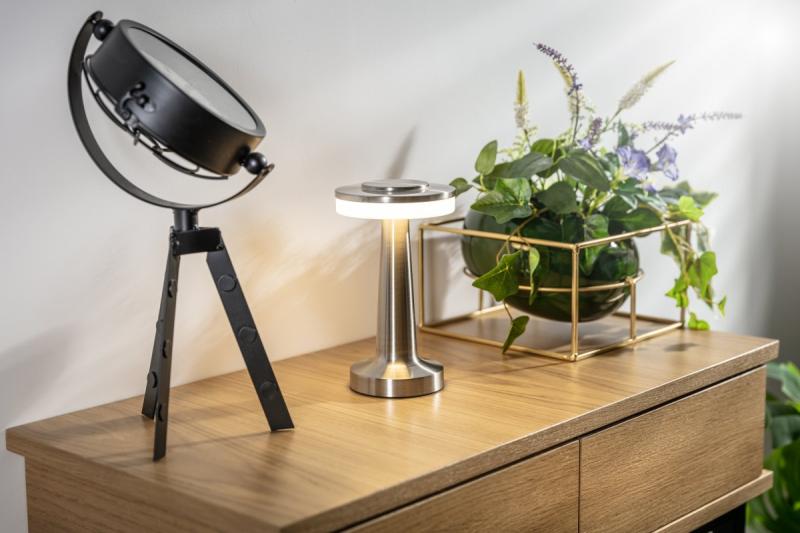 Decoračné Monum Stolná Lampa 3W 200lm DC 5V 1A 3000 K 3 kusy Stmievateľná batéria 1800 mAh inox 1208962503