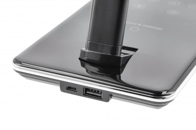 Decoračná stolová lampa Tritton 6W 340lm AC220-240V 4-CCT Bezdrôtové nabíjanie USB PF>0,5 RA>80 čierna 1208962518