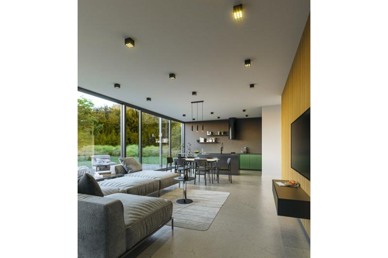 Dekoratívne LED svietidlo ARTEMIDA 20W 1920lm AC220-240V 50/60 Hz PF>0,9 Ra≥80 IP20 IK08 4000K 38° štvorcové čierne. 1208962642