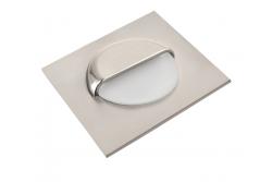 LED schodiskové svietidlo ESCADA KB DC12V so štvorcovým matným skleneným krytom 0,8W 70lm 4000K inox kábel 150cm.