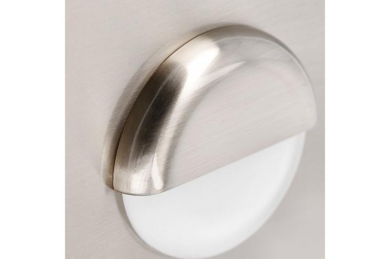 LED schodiskové svietidlo ESCADA KB DC12V so štvorcovým matným skleneným krytom 0,8W 70lm 4000K inox kábel 150cm.