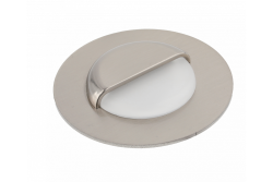 LED dekoratívne schodiskové svietidlo ESCADA OB DC12V, okrúhly matný sklenený kryt, 0,8W, 70lm, 4000K, nerezová oceľ, kábel 150cm.