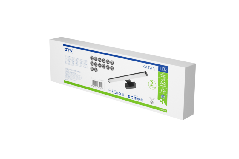 Decor Led svietidlo Catania 400mm 8W AC220-240V 50/60Hz 4000K IP44 RA >80 640lm Čierna. 1208962884