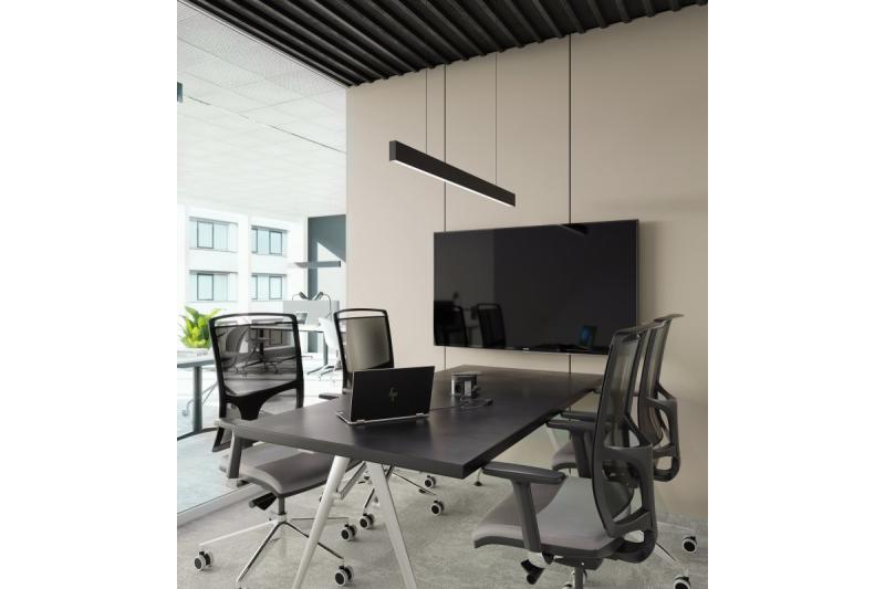 Dekoračné LED závesné svietidlo LIVIA 40W 3600lm AC220-240V 50-60Hz 100° RA>80 IP20 AL/PC 4000K 120cm čierne. 1208962913