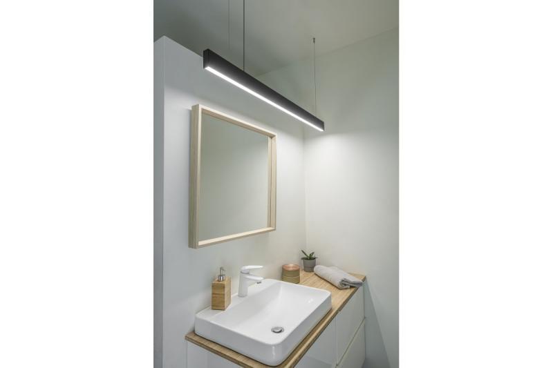 Dekoračné LED závesné svietidlo LIVIA 40W 3600lm AC220-240V 50-60Hz 100° RA>80 IP20 AL/PC 4000K 120cm čierne. 1208962913