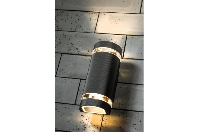 Svetelná nástenná jednotka s dvomi smermi SILVA GU10 MAX.2x50W IP54 AC220-240V 50/60Hz čierna. 1208963135