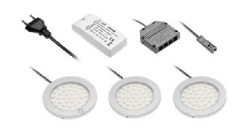 Decor cucina Sada kuchynského osvetlenia s 3 bodovými svietidlami s vypínačom, osvetlenie teplá biela 1208963267