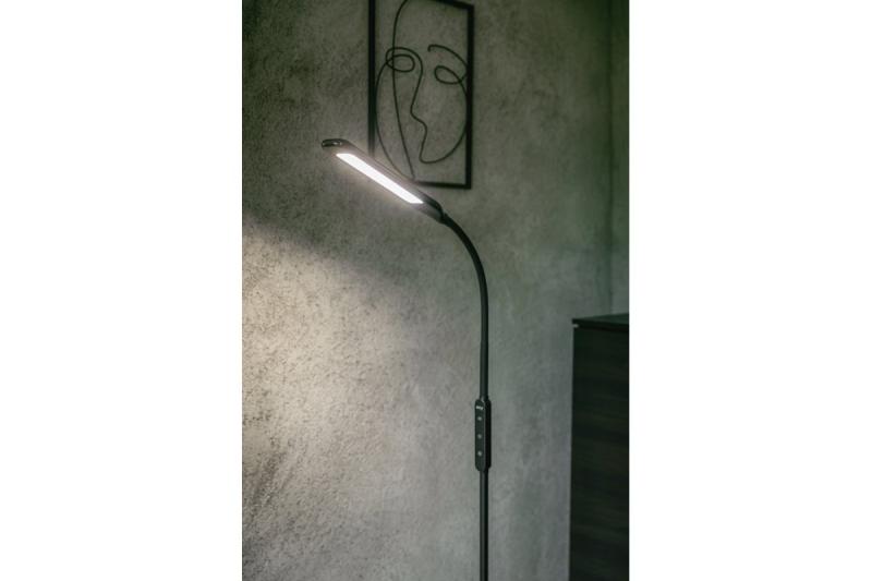 Decor Podlahová lampa Vasalia 8W 450lm AC220-240V 4-CCT 5-stupňový stmievač časovač45' PF>0,5 RA>80 Čierna 1208963348