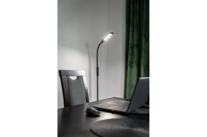 Decor Podlahová lampa Vasalia 8W 450lm AC220-240V 4-CCT 5-stupňový stmievač časovač45' PF>0,5 RA>80 Čierna 1208963348