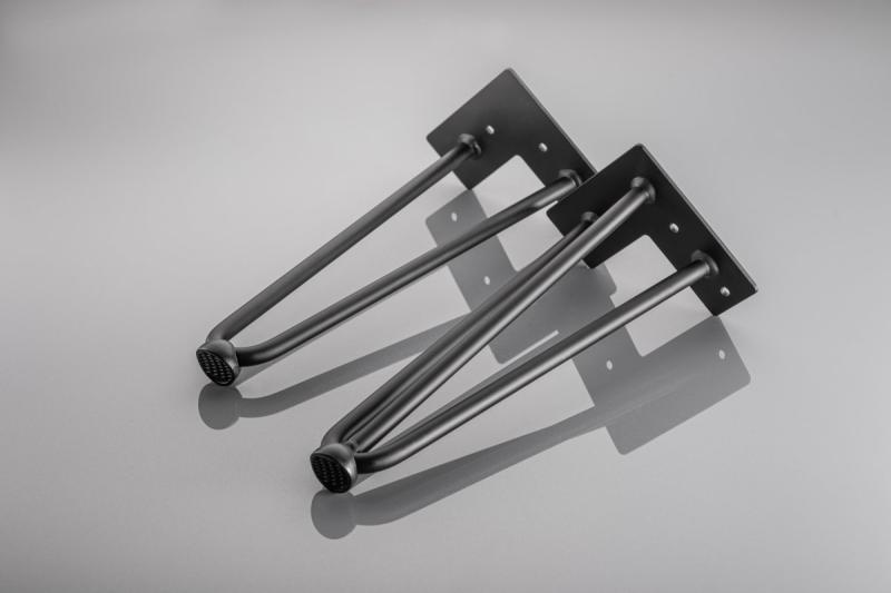 Hairpin ARTO noha s podložkou, 2 tyče, 12 x 711 mm, čierna 1208963526