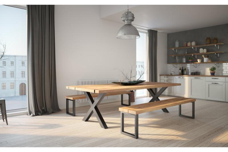 Rám nohy GTV INDUSTRIA, kríž PRO, H=710 mm, Š=820 mm, profil 80 x 80, oceľ, čierna 1208963607