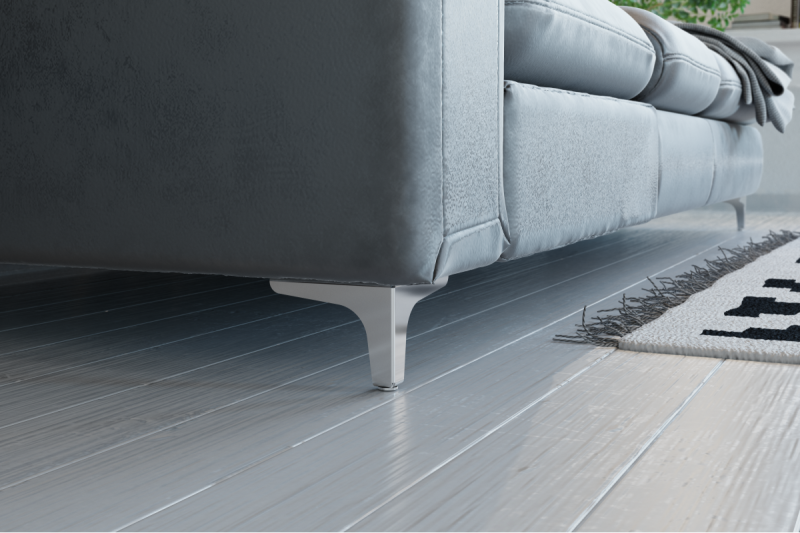 STGY oceľová noha, 135x135, h=100mm, chróm 1208963647