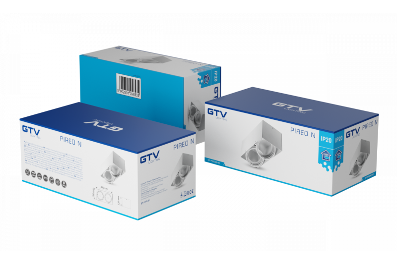 Dekor Stropné svietidlo PIREO N povrchová montáž dvojitá IP20 biela/biela 1208963772