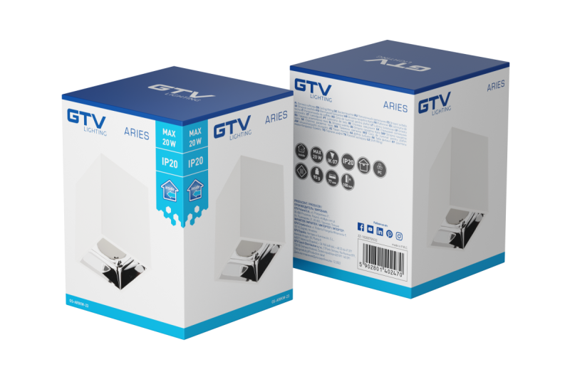 Dekoračné stropné svietidlo ARIES PC 77x100mm IP20 max 20W štvorcové biele/chróm. 1208963817