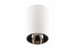 Dekor Stropné svietidlo ARIES PC 73x105mm IP20 max 20W okrúhle biele/čierne chróm. 1208963820