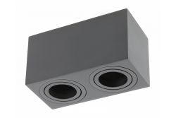 Dekor Stropné svietidlo AVEIRO DUO hliník 160x80x85mm IP20 max 20W*2 štvorcové čierne. 1208963824