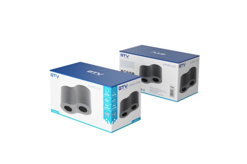 Dekor Stropné svietidlo AVEIRO DUO hliník 160x80x85mm IP20 max 20W*2 okrúhle čierne. 1208963826