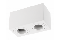 Dekoratívne stropné svietidlo AVEIRO DUO BIS hliník 160x80x90mm IP20 max 20W*2 štvorcové biele. 1208963833
