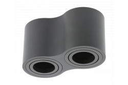 Dekor Stropné svietidlo AVEIRO DUO BIS hliník 160x80x90mm IP20 max 20W*2 okrúhle čierne. 1208963834