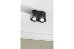 Dekor Stropné svietidlo AVEIRO DUO BIS hliník 160x80x90mm IP20 max 20W*2 okrúhle čierne. 1208963834