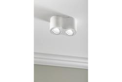 Dekor Stropné svietidlo AVEIRO DUO BIS hliník 160x80x90mm IP20 max 20W*2 okrúhle biele. 1208963835