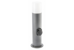 Decor CORTA-P 40 záhradná lampa E27 MAX.25W IP44 AC220-240V 50-60Hz zásuvka max. 3000W stĺp grafit. 1208963861