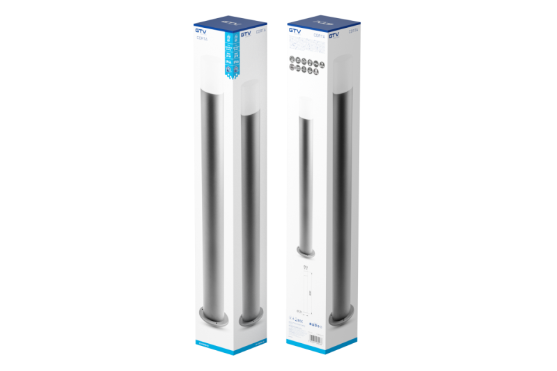 Dekoratívne záhradné svietidlo CORTA-P 80 E27 MAX.25W IP44 AC220-240V 50-60Hz stĺp antracit. 1208963863