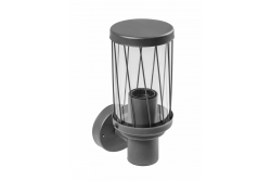 Decór KERTA-A záhradná lampa E27 MAX.12W IP44 AC220-240V 50-60Hz jednoduchá nástenná lampa vrchná časť grafit. 1208963906