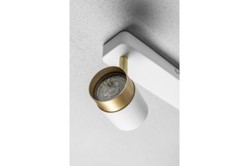 Decoračný stropný svietidlo ORIO hliníkové 24,0 x 5,5 x 14,0 IP20 2*GU10 max. 50W okrúhle biele. 1208963964