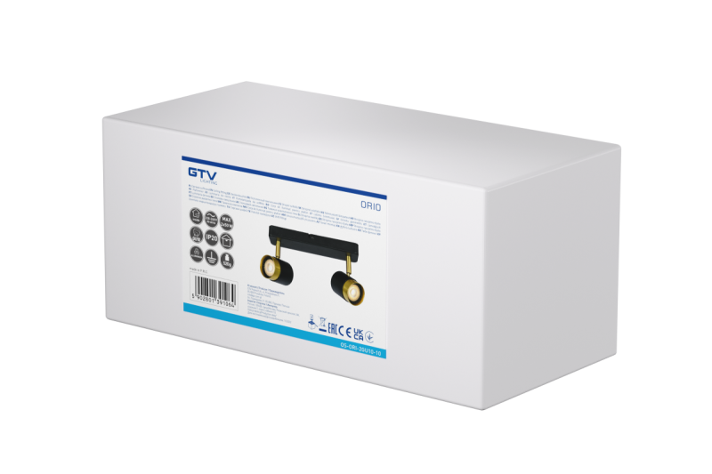 Dekor Stropné svietidlo ORIO hliník 24,0x5,5x14,0 IP20 2*GU10 max. 50W okrúhle čierne. 1208963965