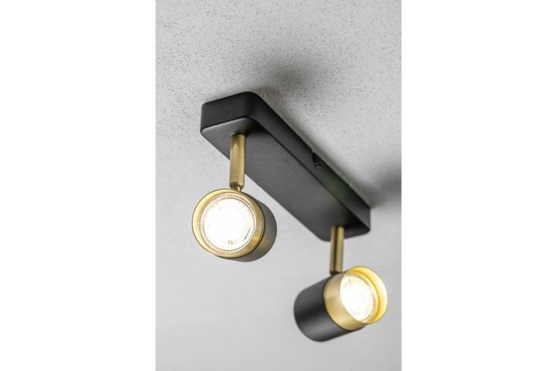 Dekor Stropné svietidlo ORIO hliník 24,0x5,5x14,0 IP20 2*GU10 max. 50W okrúhle čierne. 1208963965