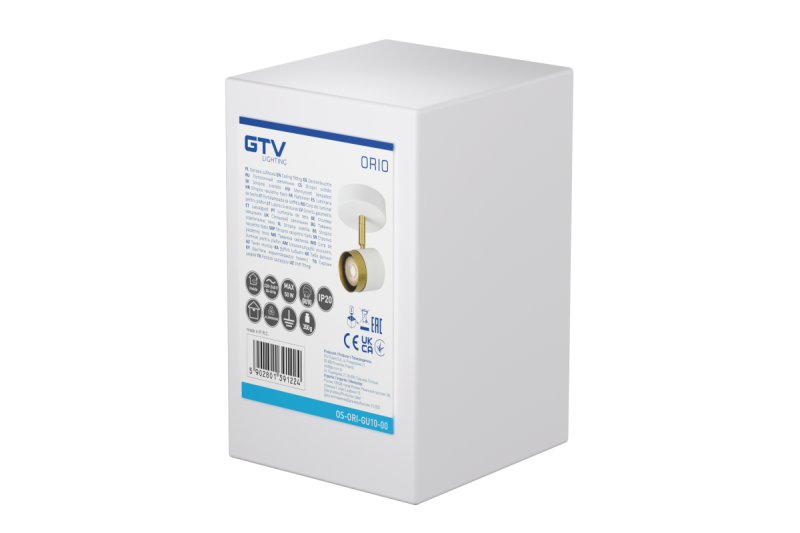 Dekor Stropné svietidlo ORIO hliník 11.6x5.6x11.5 IP20 1*Gu10 max. 50W okrúhle biele. 1208963968