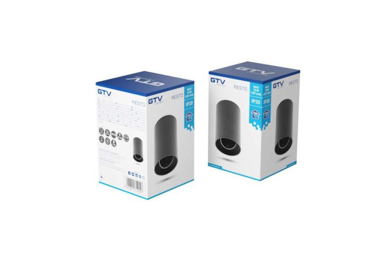 Decór Stropné svietidlo RESTO PC φ80x125mm IP20 max 20W okrúhle čierne. 1208963985