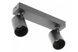 Dekor Stropné svietidlo SANTO hliník IP20 max. 20W*2 dvojité okrúhle čierne. 1208963997