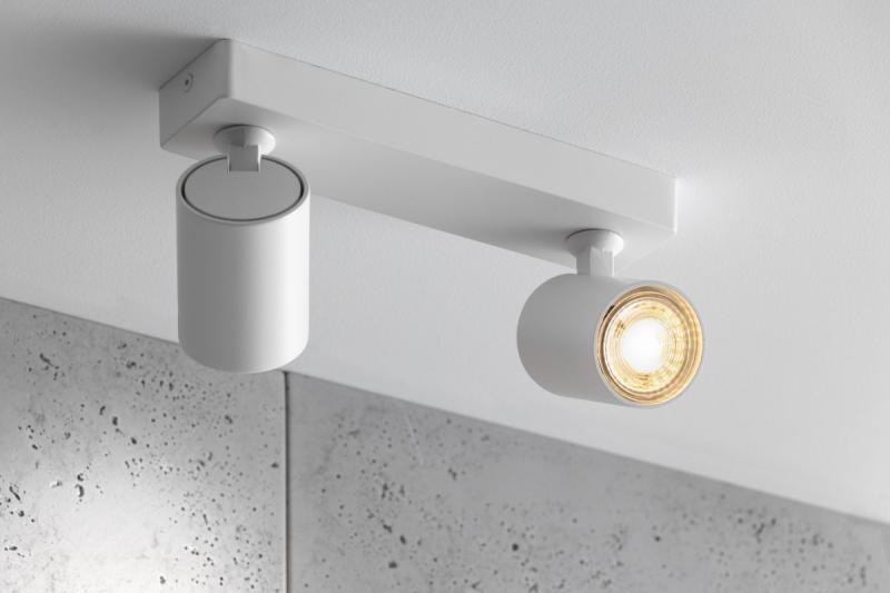 Dekor Stropné svietidlo SANTO hliník IP20 max. 20W*2 dvojité okrúhle biele. 1208963998