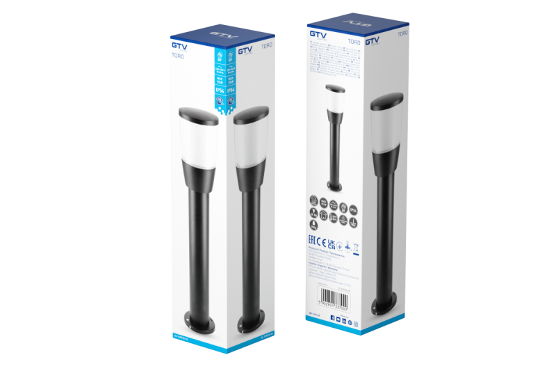 Svetelná dekorácia do záhrady TORO-P 50 E27 MAX.15W IP54 AC220-240V 50-60Hz stĺp čierny. 1208964024